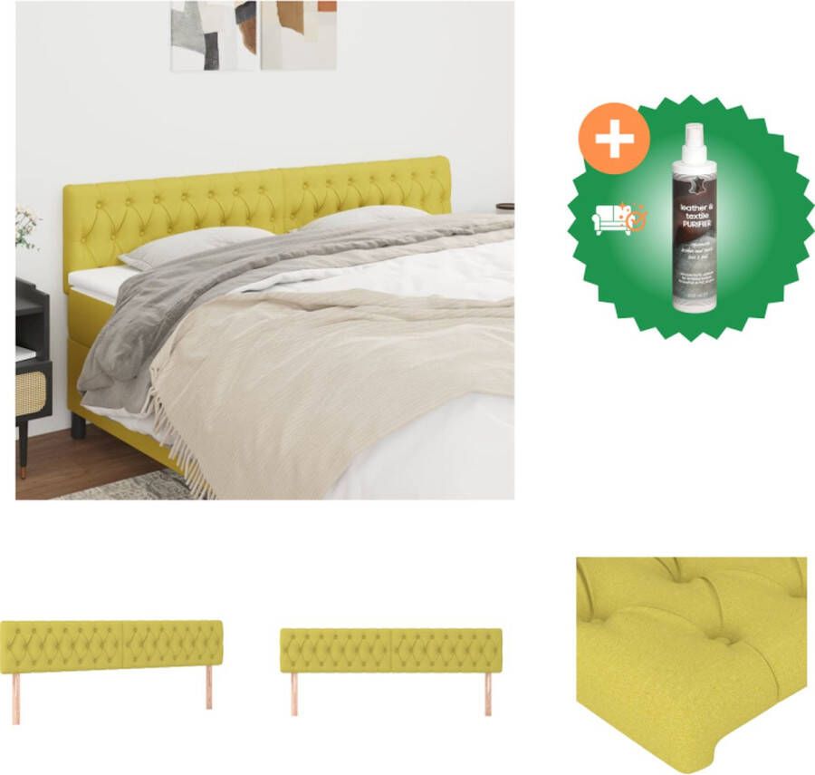 VidaXL Hoofdbord Classic Bedaccessoires 180 x 7 x 78 88 cm Groen Bedonderdeel Inclusief Reiniger