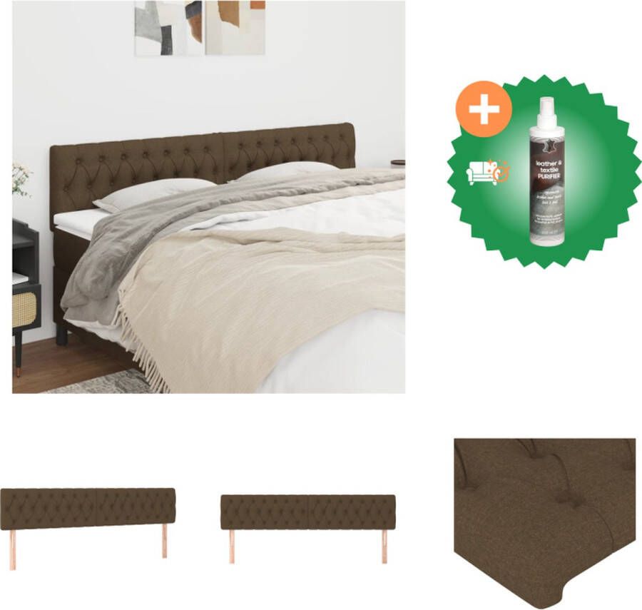 VidaXL Hoofdbord Classic Bedaccessoires 200x7x78 88cm Donkerbruin Bedonderdeel Inclusief Reiniger