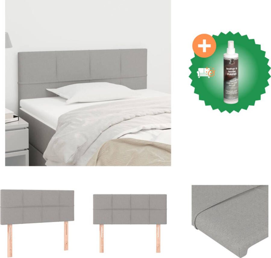 VidaXL Hoofdbord Klassiek Lichtgrijs 90 x 5 x 78 88 cm Duurzaam Verstelbaar Bedonderdeel Inclusief Reiniger