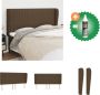 VidaXL Hoofdbord Classic Bedombouw 203x23x118 128 cm Donkerbruin Bedonderdeel Inclusief Reiniger - Thumbnail 3