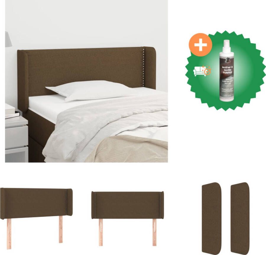 VidaXL Hoofdbord Classic Hoofdeind voor Bed Donkerbruin 103 x 16 x 78 88 cm Ademend en duurzaam Bedonderdeel Inclusief Reiniger
