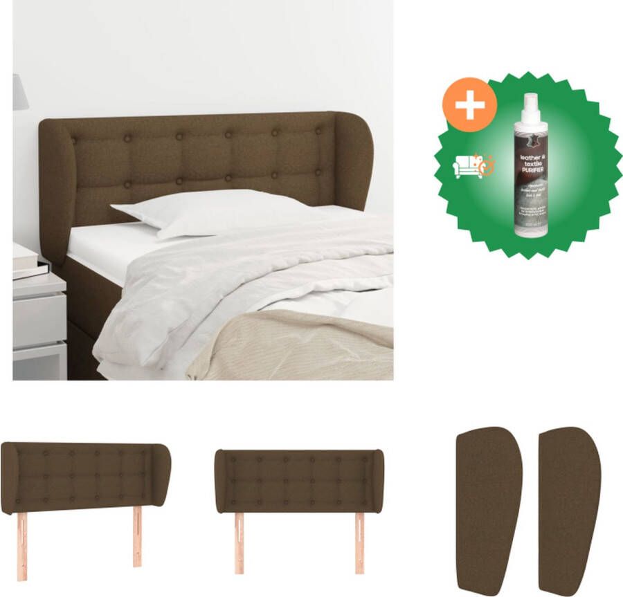 VidaXL Hoofdeind Hoofdbord Verstelbare Hoogte Comfortabele Ondersteuning Donkerbruin 83 x 23 x 78 88 cm Bedonderdeel Inclusief Reiniger