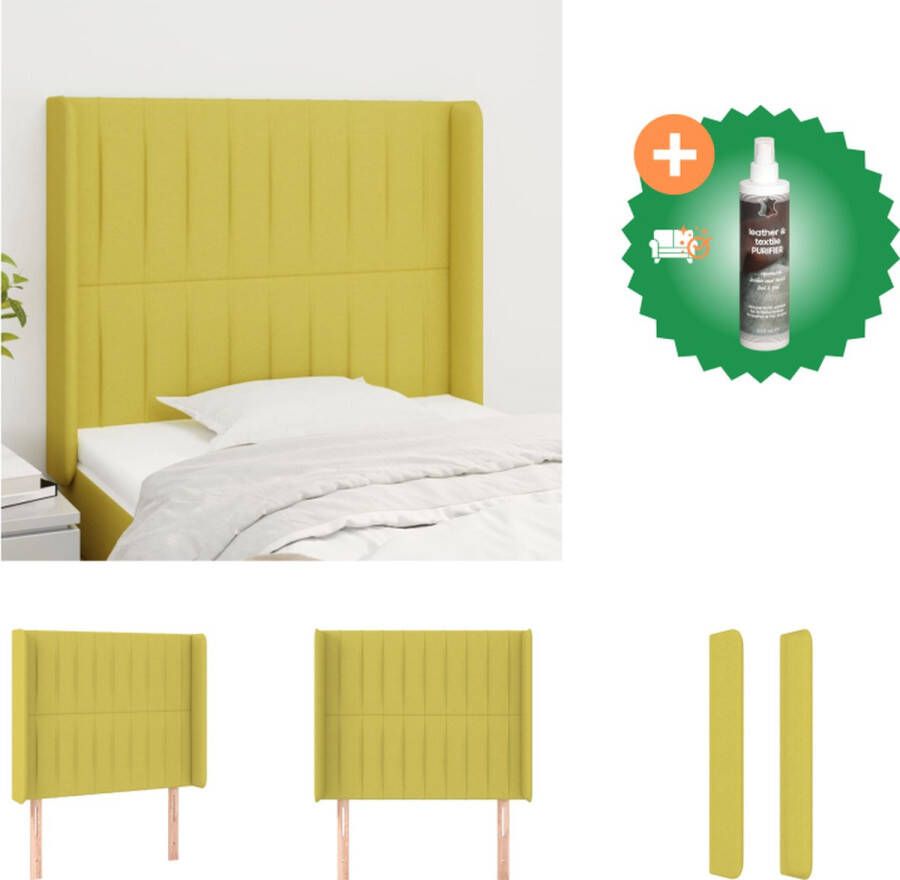 VidaXL Hoofdbord Classic Groen 103x16x118 128 cm Duurzaam materiaal Bedonderdeel Inclusief Reiniger