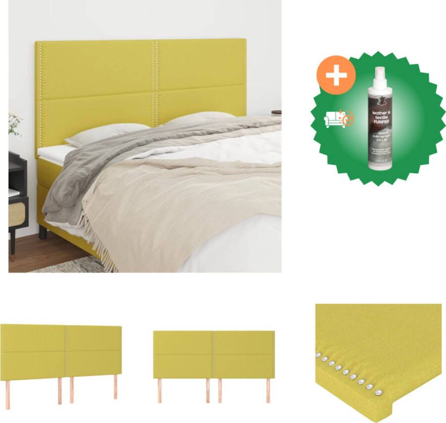 VidaXL Hoofdbord Classic Groen 160 x 5 x 118 128 cm Bedonderdeel Inclusief Reiniger