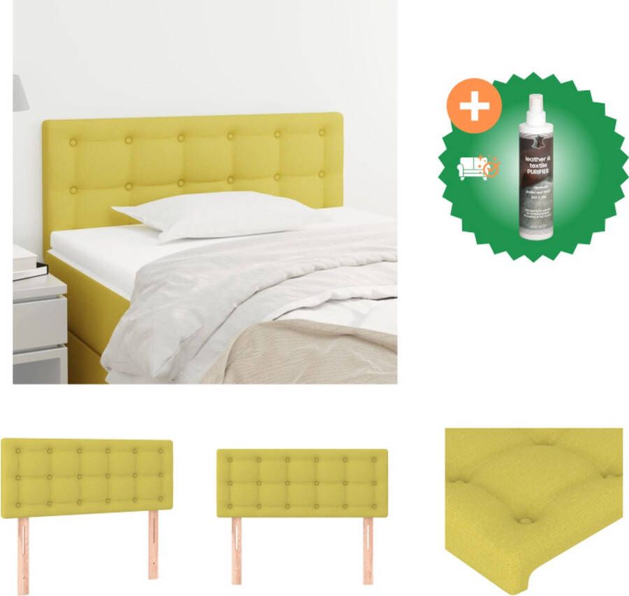 VidaXL Hoofdbord Classic Hoofdborden 90 x 5 x 78 88 cm Groen Bedonderdeel Inclusief Reiniger