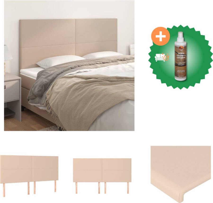 VidaXL Hoofdbord Classic Kunstleer Verstelbare Hoogte 200x5x118 128 cm Bedonderdeel Inclusief Houtreiniger en verfrisser