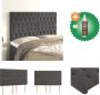VidaXL Hoofdbord Classic s Slaapkamer 144 x 7 cm Donkergrijs Bedonderdeel Inclusief Houtreiniger en verfrisser - Thumbnail 1