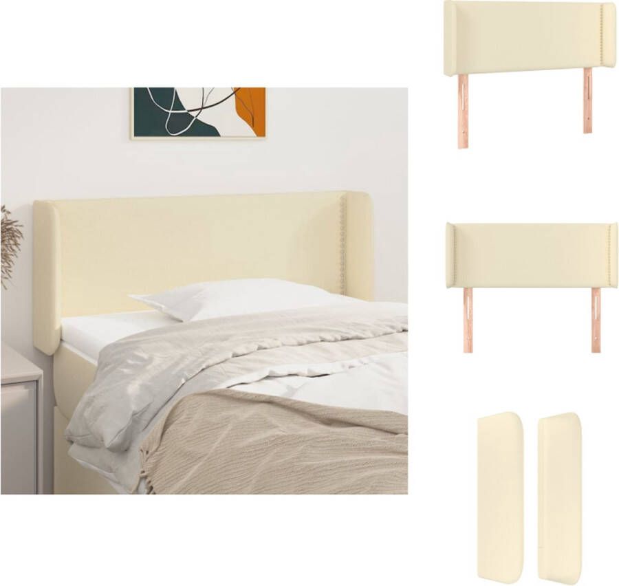 VidaXL Hoofdbord Crème 83 x 16 x 78 88 cm Kunstleer Bedonderdeel