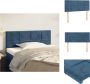 VidaXL Hoofdbord Fluweel 90 x 5 x 78 88 cm donkerblauw Bedonderdeel - Thumbnail 1