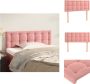 VidaXL Hoofdbord Fluwelen Stof 100 x 5 x 78 88 cm Roze Bedonderdeel - Thumbnail 1