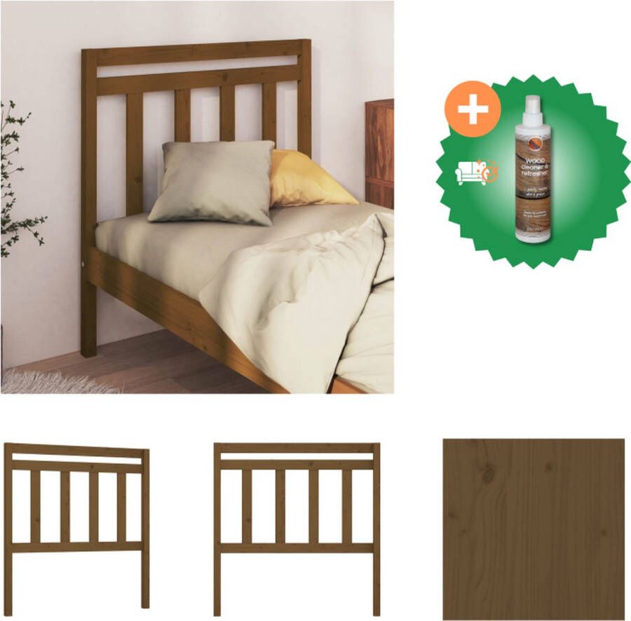 VidaXL Houten Hoofdeinde Klassieke Uitstraling Hoogwaardig Grenenhout Geschikt voor Bed zonder Hoofdeinde Afmetingen 81 x 4 x 100 cm Bedonderdeel Inclusief Houtreiniger en verfrisser - Foto 2
