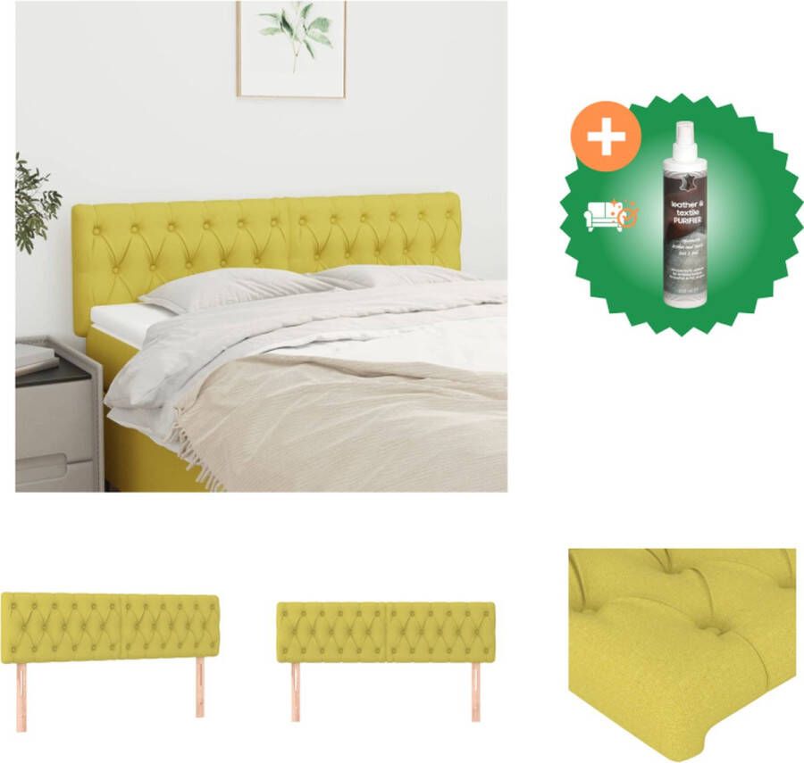 VidaXL Hoofdbord Groen 144 x 7 x 78 88 cm Duurzaam en Stijlvol Bedonderdeel Inclusief Reiniger