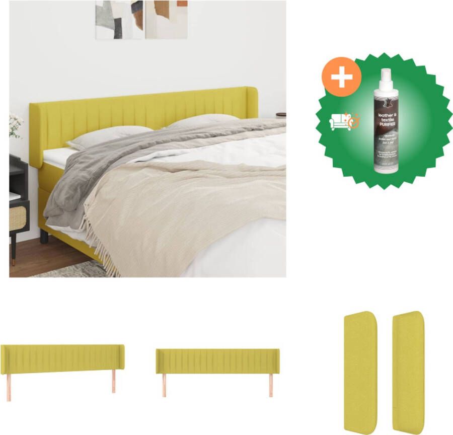 VidaXL Hoofdbord Groen 203 x 16 x 78 88 cm Duurzaam materiaal Bedonderdeel Inclusief Reiniger