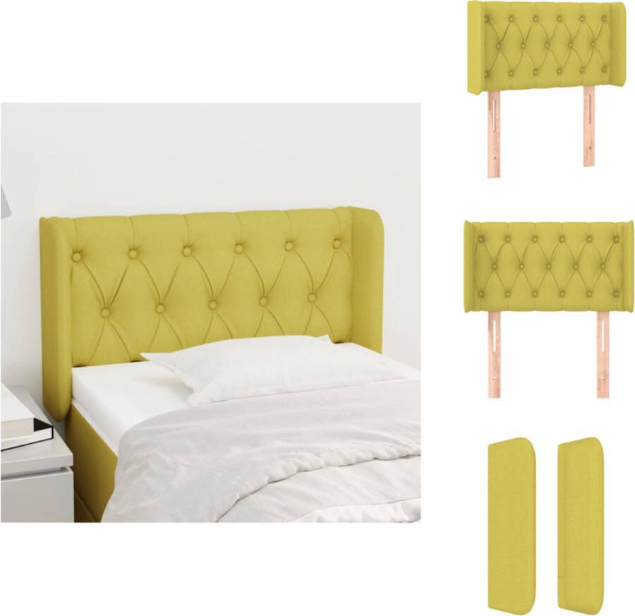 VidaXL Hoofdbord Groen 83 x 16 x 78 88 cm Duurzaam Verstelbaar Bedonderdeel