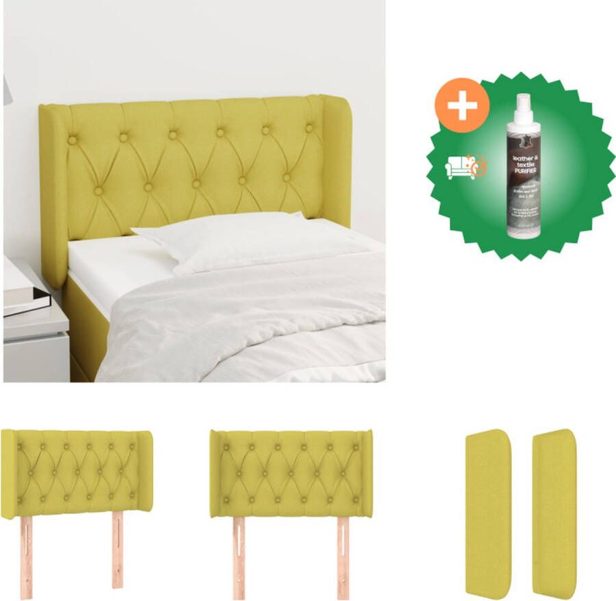 VidaXL Hoofdbord Groen 83 x 16 x 78 88 cm Duurzaam Verstelbaar Bedonderdeel Inclusief Reiniger