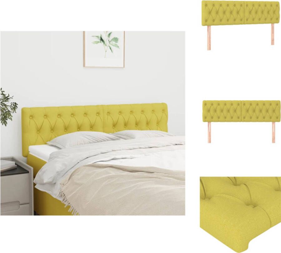 vidaXL Hoofdbord Groen Bed Accessoires 160 x 7 x 78 88 cm Verstelbare Hoogte Bedonderdeel