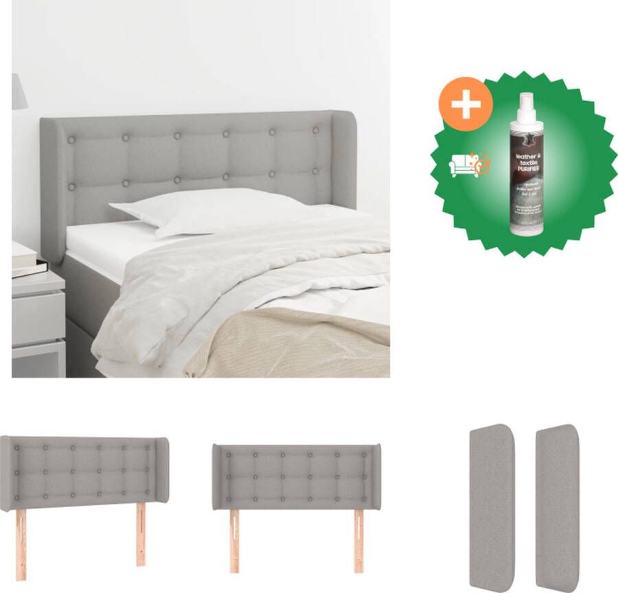 VidaXL Hoofdbord Hoofdeind 103 x 16 x 78 88 cm Lichtgrijs Bedonderdeel Inclusief Reiniger