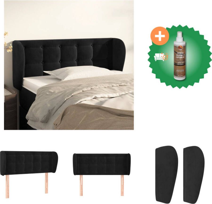 VidaXL Hoofdbord Hoofdeind 83 x 23 x 78 88 cm Zwart Bedonderdeel Inclusief Houtreiniger en verfrisser
