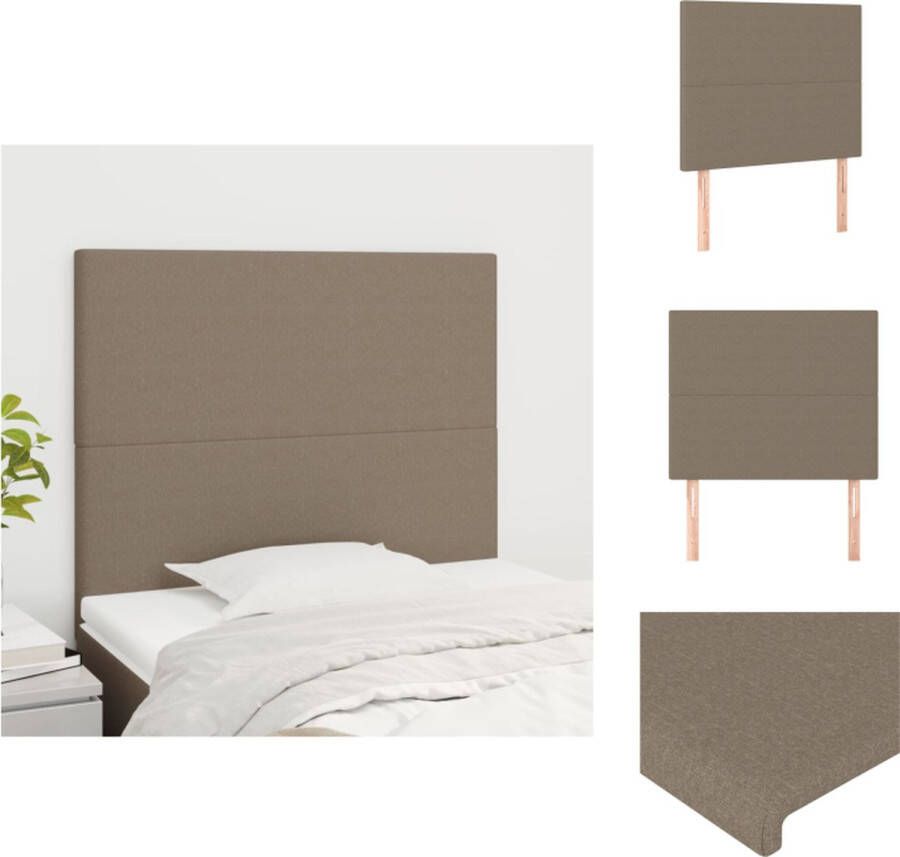 vidaXL Hoofdbord Hoofdeind 90x5x118 128cm Taupe Bedonderdeel