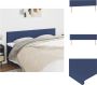 VidaXL Hoofdbord Hoofdeind Blauw 200 x 5 x 78 88 cm Stof Bedonderdeel - Thumbnail 1