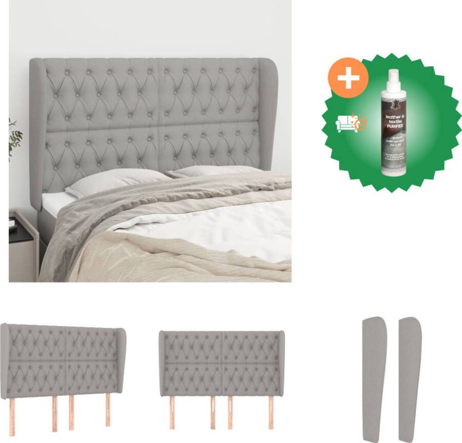 VidaXL Hoofdbord naam van de Hoofdborden 163 x 23 x 118 128 cm Lichtgrijs Bedonderdeel Inclusief Reiniger