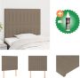 VidaXL Hoofdbord Taupe 90 x 5 x 118 128 cm Verstelbare hoogte Stevige poten Bedonderdeel Inclusief Reiniger - Thumbnail 2