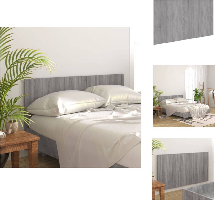 VidaXL Hoofdbord Hoofdborden Hoofdeinde Bedeinde Hoofdbord 160x1 5x80 cm bewerkt hout grijs sonoma eikenkleurig - Foto 2