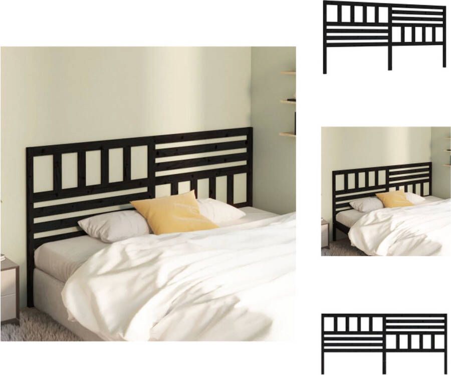 VidaXL Houten Hoofdeinde Trendy Design Hoofdbord 186 x 4 x 100 cm Ken- Klassieke Uitstraling Bedonderdeel - Foto 4