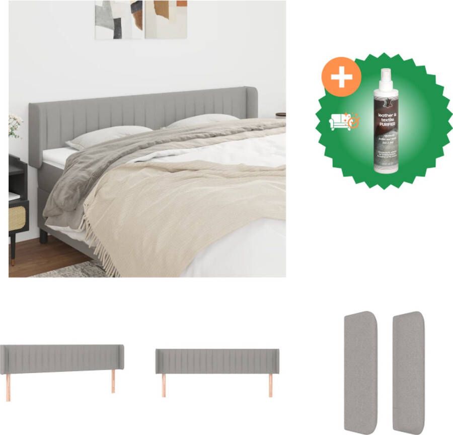 VidaXL Hoofdbord Klassiek 183x16x78 88 cm Duurzame en ademende stof Stevige houten poten Bedonderdeel Inclusief Reiniger