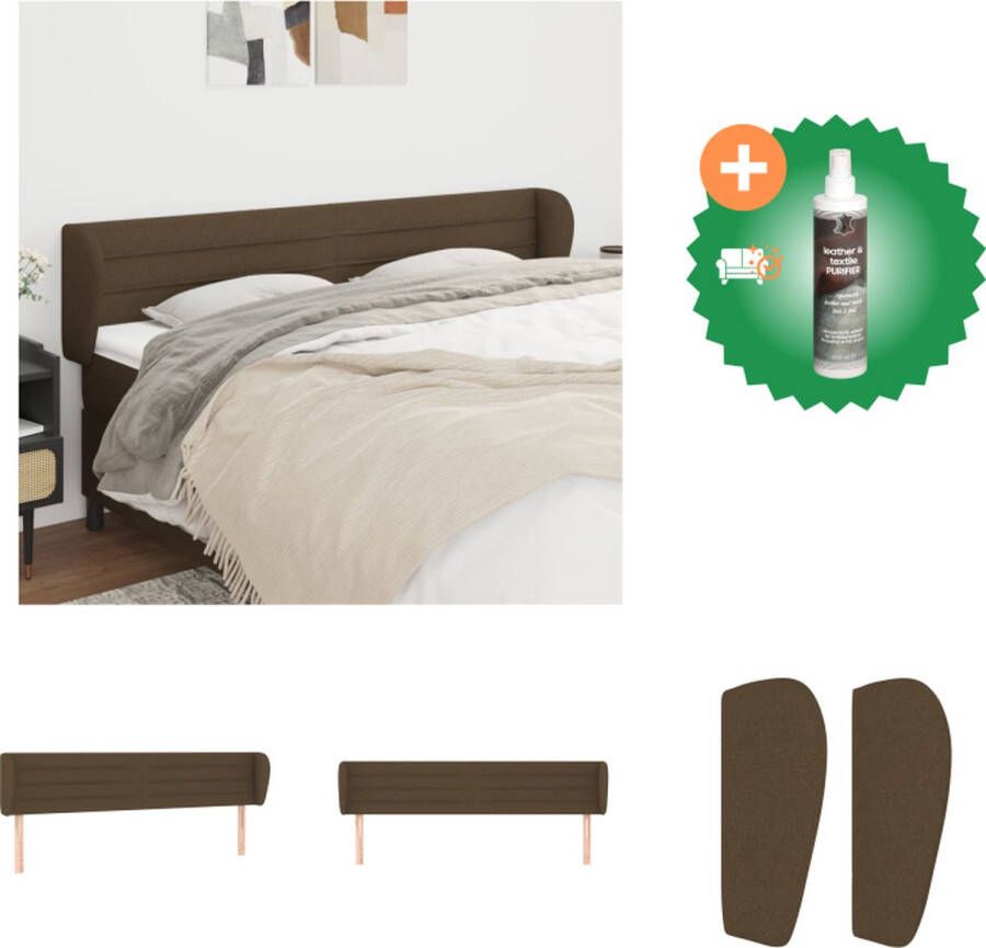VidaXL Hoofdbord Classic Bedaccessoire 203x23x78 88 cm Donkerbruin Bedonderdeel Inclusief Reiniger