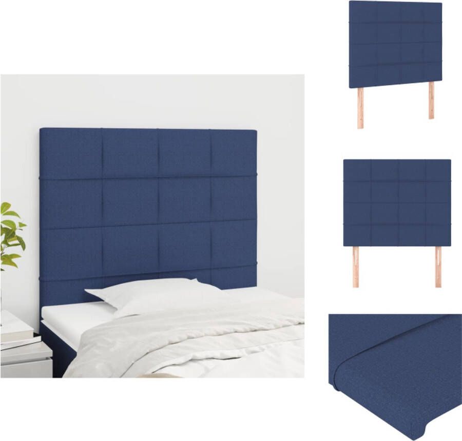VidaXL Hoofdbord klassiek bed Afmeting- 80 x 5 x 118 128 cm Kleur- blauw Bedonderdeel