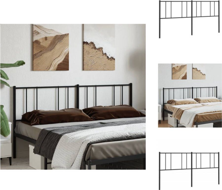 VidaXL Hoofdbord Klassiek Bed Afmetingen- 187 x 3 x 90 cm Ken- Robuuste metalen constructie Bedonderdeel