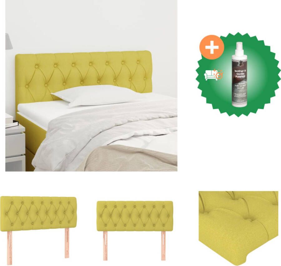 VidaXL Hoofdbord Klassiek Bedombouw 100 x 7 x 78 88 cm Groen Bedonderdeel Inclusief Reiniger