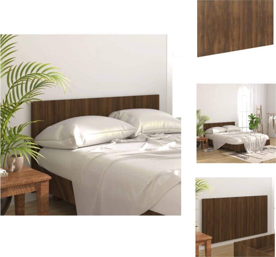 VidaXL Hoofdbord Hoofdborden Hoofdeinde Bedeinde Hoofdbord 160x1-5x80 cm bewerkt hout bruineikenkleurig - Foto 2