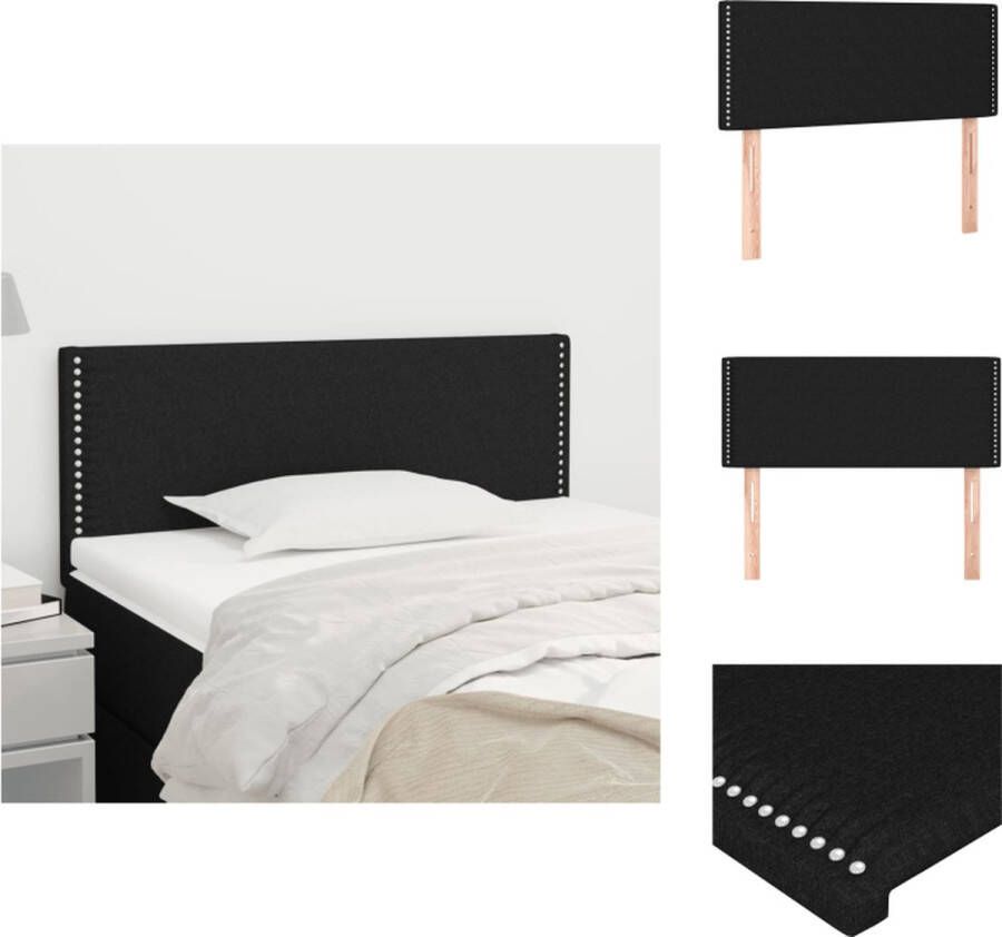 VidaXL Hoofdbord Klassiek Design Verstelbare Hoogte Zwart 90 x 5 x 78 88 cm Bedonderdeel