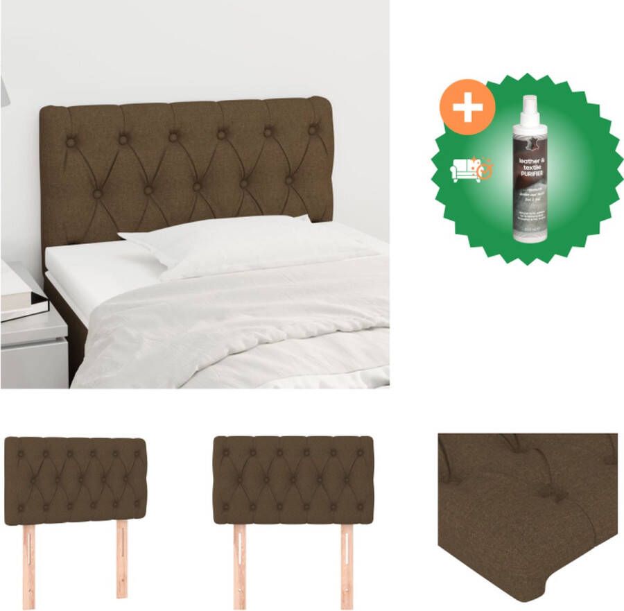 VidaXL Hoofdbord Klassiek Donkerbruin 80x7x78 88 cm Schuimvulling Bedonderdeel Inclusief Reiniger