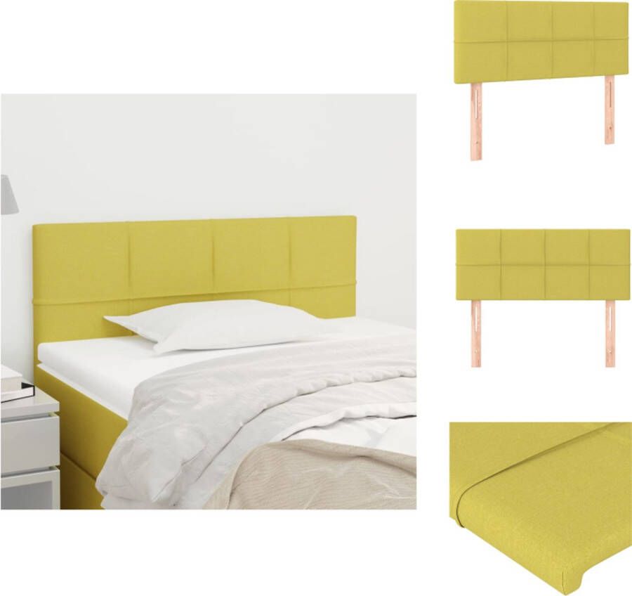 VidaXL Hoofdbord Klassiek Groen 100 x 5 x 78 88 cm Duurzaam stofmateriaal Bedonderdeel