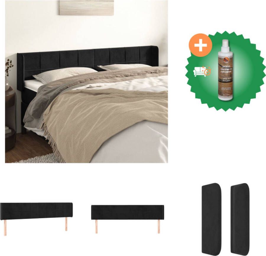 VidaXL Hoofdbord Klassiek Hoofdbord Afmeting- 183x16x78 88 cm Ken- Zacht fluweel Bedonderdeel Inclusief Houtreiniger en verfrisser