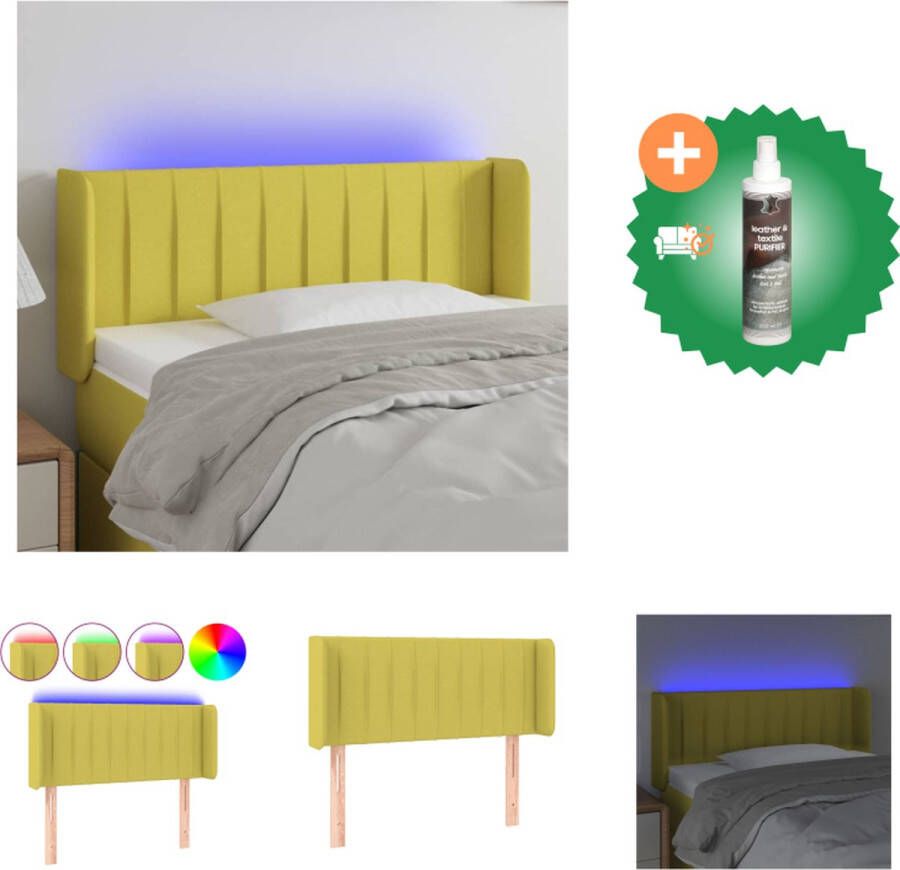 VidaXL Hoofdbord Klassiek LED Categorie- Slaapkamer Afmetingen- 83 x 16 x 78 88 cm Ken- verstelbare hoogte Bedonderdeel Inclusief Reiniger