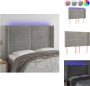 VidaXL Hoofdbord Klassiek LED Hoofdeinde Afmeting- 147x16x118 128 cm Ken- Zacht fluweel Bedonderdeel - Thumbnail 1