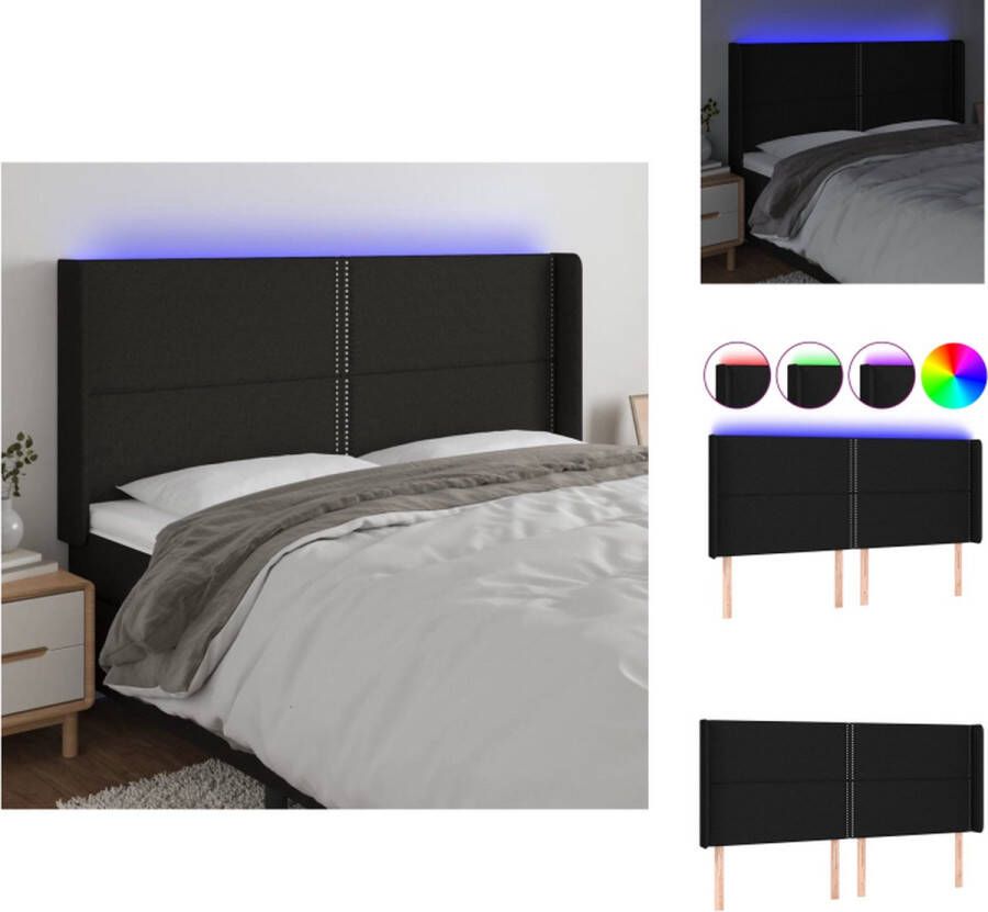 VidaXL Hoofdbord Klassiek LED Hoofdeinde Afmeting- 183 x 16 x 118 128 cm Ken- Comfortabele ondersteuning Bedonderdeel