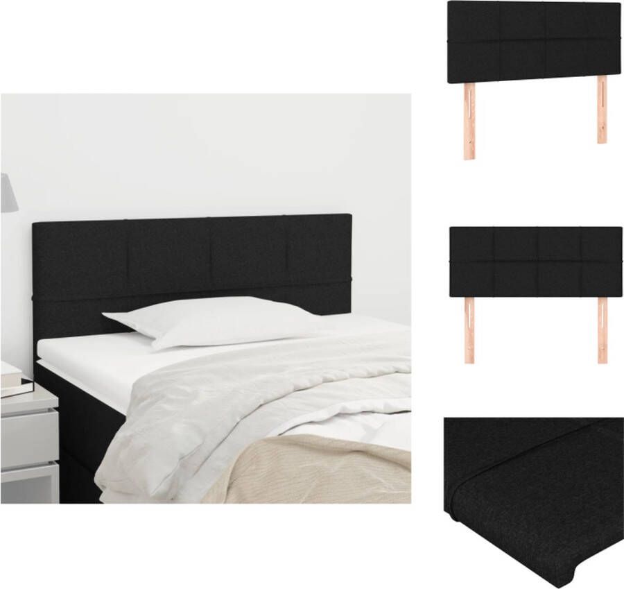 VidaXL Hoofdbord Klassiek Ontwerp Verstelbare Hoogte Comfortabele Ondersteuning Zwart 100 x 5 x 78 88 cm Bedonderdeel