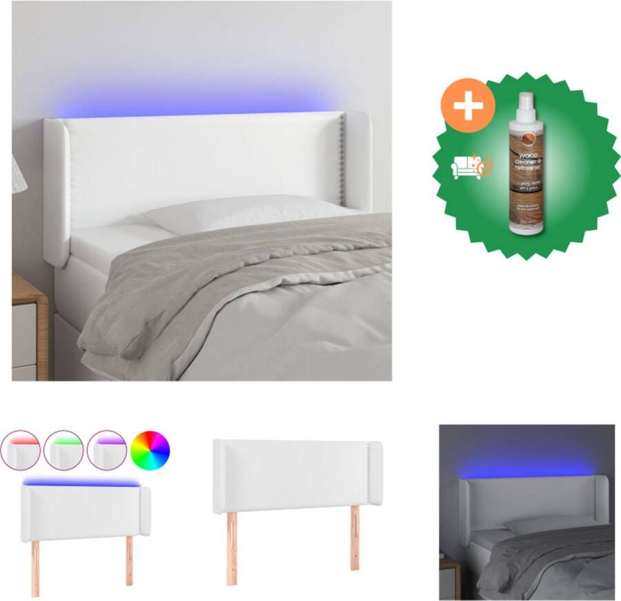 VidaXL Hoofdbord Kunstleer 83 x 16 x 78 88 cm Verstelbaar Bedonderdeel Inclusief Houtreiniger en verfrisser