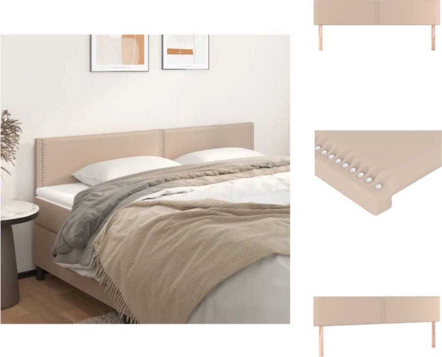 VidaXL Hoofdbord Kunstleer Cappuccino 180 x 5 x 78 88 cm Duurzaam Elegant Bedonderdeel