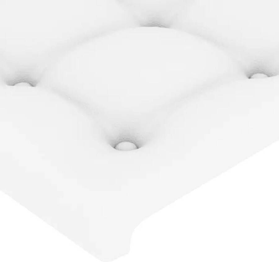 VIDAXL Hoofdbord LED 100x5x78 88 cm kunstleer wit