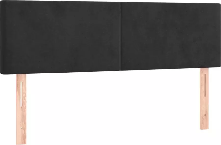 VIDAXL Hoofdbord LED 144x5x78 88 cm fluweel zwart - Foto 4