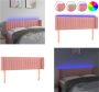 VidaXL Hoofdbord LED 147x16x78 88 cm fluweel roze Hoofdbord Hoofdborden Hoofdeinde Houten Hoofdbord - Thumbnail 2