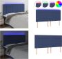 VidaXL Hoofdbord LED 160x5x118 128 cm stof blauw Hoofdbord Hoofdborden Hoofdeinde Houten Hoofdbord - Thumbnail 2