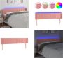 VidaXL Hoofdbord LED 163x16x78 88 cm fluweel roze Hoofdbord Hoofdborden Hoofdeinde Houten Hoofdbord - Thumbnail 1