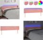 VidaXL Hoofdbord LED 163x16x78 88 cm fluweel roze Hoofdbord Hoofdborden Hoofdeinde Houten Hoofdbord - Thumbnail 2